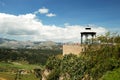 Gazebo in Blas Infante park with country views, Ronda, Spain.