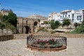 View of the new bridge crossing the gorge, Ronda, Spain.