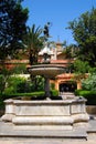 Neptune fountain in the Castle of the Kings garden, Seville, Spain. Royalty Free Stock Photo