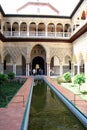 Doncellas Patio at the Castle of the Kings, Seville, Spain.