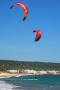 Kitesurfing at Cape Trafalgar, Spain.