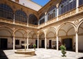 Inner Courtyard of the Town Hall housed in the Palacio de las Cadenas, Ubeda, Spain. Royalty Free Stock Photo