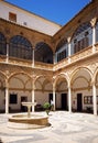 Inner Courtyard of the Town Hall housed in the Palacio de las Cadenas, Ubeda, Spain. Royalty Free Stock Photo