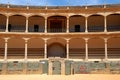 View of some of the seating inside the famous bullring built in 1785 and the oldest in Spain, Ronda, Spain. Royalty Free Stock Photo