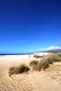 View along Valdevaqueros beach, Tarifa, Spain.