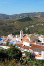 White village and mountains, Frigiliana, Spain.