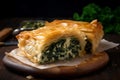 Spanakopita greek pastry. Generate Ai