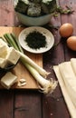 Spanakopita, traditional greek cuisine. Royalty Free Stock Photo