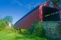 Spangsville covered bridge Royalty Free Stock Photo