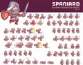 Spaniard Cartoon Game Character Sprite