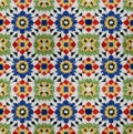Spanich Moroccan style vintage ceramic tile Royalty Free Stock Photo
