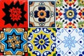 Spanich Moroccan style vintage ceramic tile