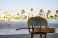 Spanish acoustic guitar on chair