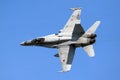 Spanish Air Force Boeing F/A-18 Hornet fighter jet plane in flight. The Netherlands - April 19, 2018 Royalty Free Stock Photo