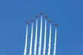 Spanish Air Force Ejercito del Aire CASA C-101EB Aviojet jet trainer aircraft of the Patrulla Aguila formation aerobatic display