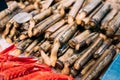 Spanish Alive razor clams shells Navajas on market