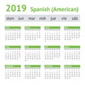 2019 Spanish American Calendar