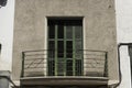 Spanish apartment building front view Royalty Free Stock Photo