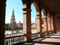 Spanish architecture at Plaza de Espana in Seville Royalty Free Stock Photo