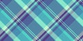 Spanish background tartan plaid, isolation seamless fabric check. Outside texture vector textile pattern in teal and indigo colors