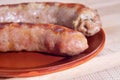 Spanish barbecued pork sausages Royalty Free Stock Photo