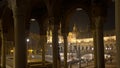 Night in the Plaza de Espana a Seville, Andalusia Royalty Free Stock Photo