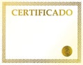 Spanish blank certificate Royalty Free Stock Photo