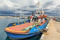 Spanish boat in port Palamos, 19 May 2017, Spain Royalty Free Stock Photo