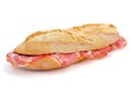 Spanish bocadillo de lomo embuchado, a sandwich with cold meats Royalty Free Stock Photo