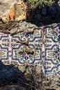 Spanish broken tiles on the ground Royalty Free Stock Photo
