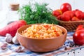 Spanish brown rice with tomatoes