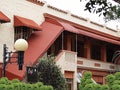 Spanish building in quaint village. Royalty Free Stock Photo