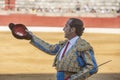 The Spanish Bullfighter Luis Francisco Espla greeting the public