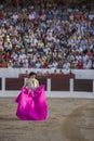 The Spanish Bullfighter Sebastian Castella bullfighting with the