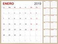 Spanish Calendar 2019