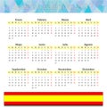 Spanish calendar 2017