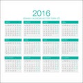 Spanish Calendar Vector 2016