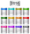 2016 Spanish calendar