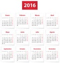 2016 Spanish calendar