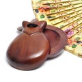 Spanish castanets and hand fan Royalty Free Stock Photo