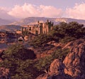 Spanish Castle Landscape Royalty Free Stock Photo