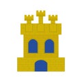 Spanish castle shield isolated icon