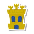 Spanish castle shield isolated icon