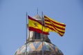 Spanish and Catalan Flag Royalty Free Stock Photo
