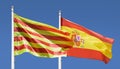 Spanish and catalan flag Royalty Free Stock Photo