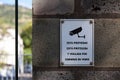 Spanish CCTV warning sign Royalty Free Stock Photo