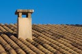 Spanish chimney and tiles Royalty Free Stock Photo