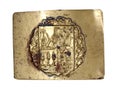 Spanish civil war. Original brass buckle of the Basque gudaris.