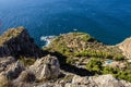 Cliffs of Maro Cerro Gordo Natural Park, near Maro and Nerja, Malaga province, Costa Del Sol, Spain. Royalty Free Stock Photo