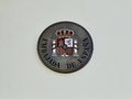 Spanish Coat of Arms on Plaque Outside Embassy, Greece Royalty Free Stock Photo